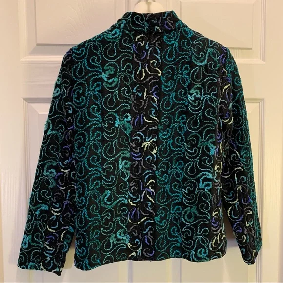 Chico’s Black w/ Multiple Shades of Blue JacketsM